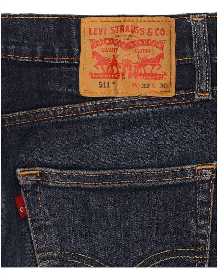 Levi's Hombre 511 Slim Jeans W32 L30 Algodón Azul Marino