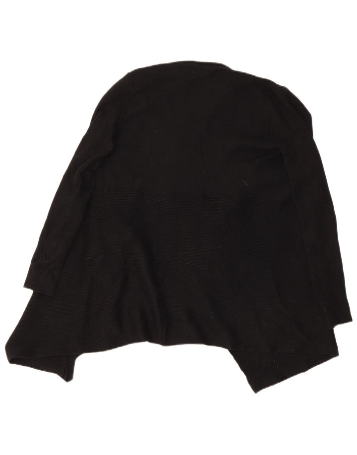 Zara Mujer Cárdigan Abierto Suéter UK 10 Small Negro
