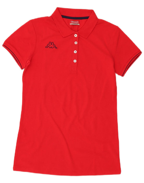 Kappa Polo para mujer UK 44 Grande Algodón rojo