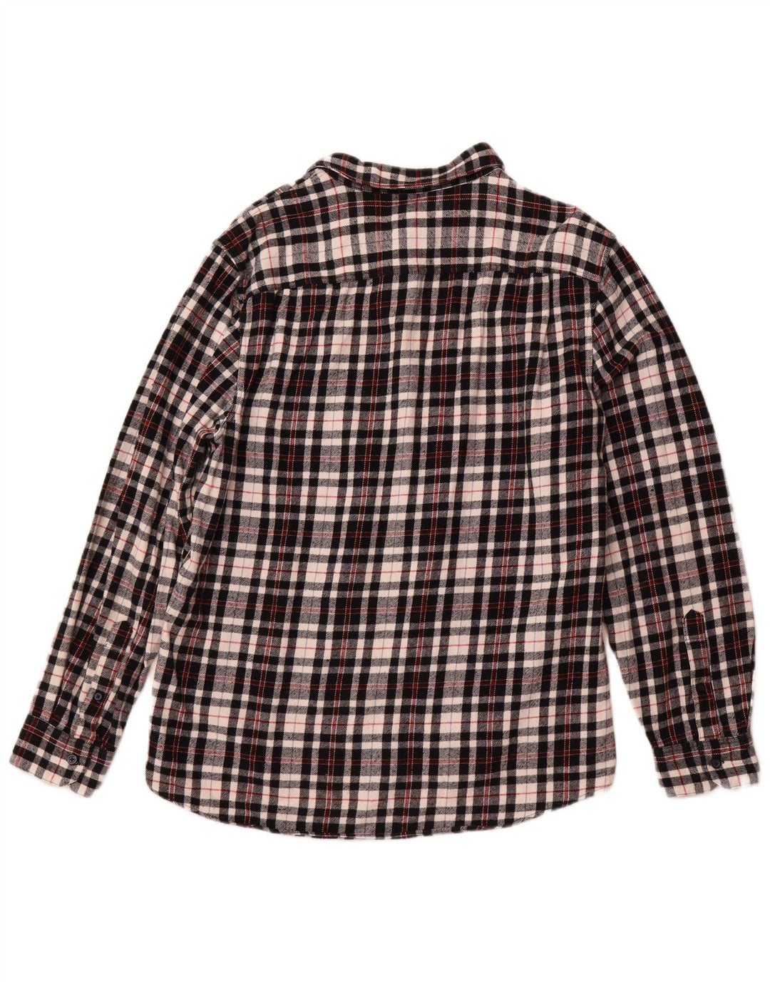 Jack Wills Camisa de franela de corte clásico a cuadros para hombre XL Algodón a cuadros negro