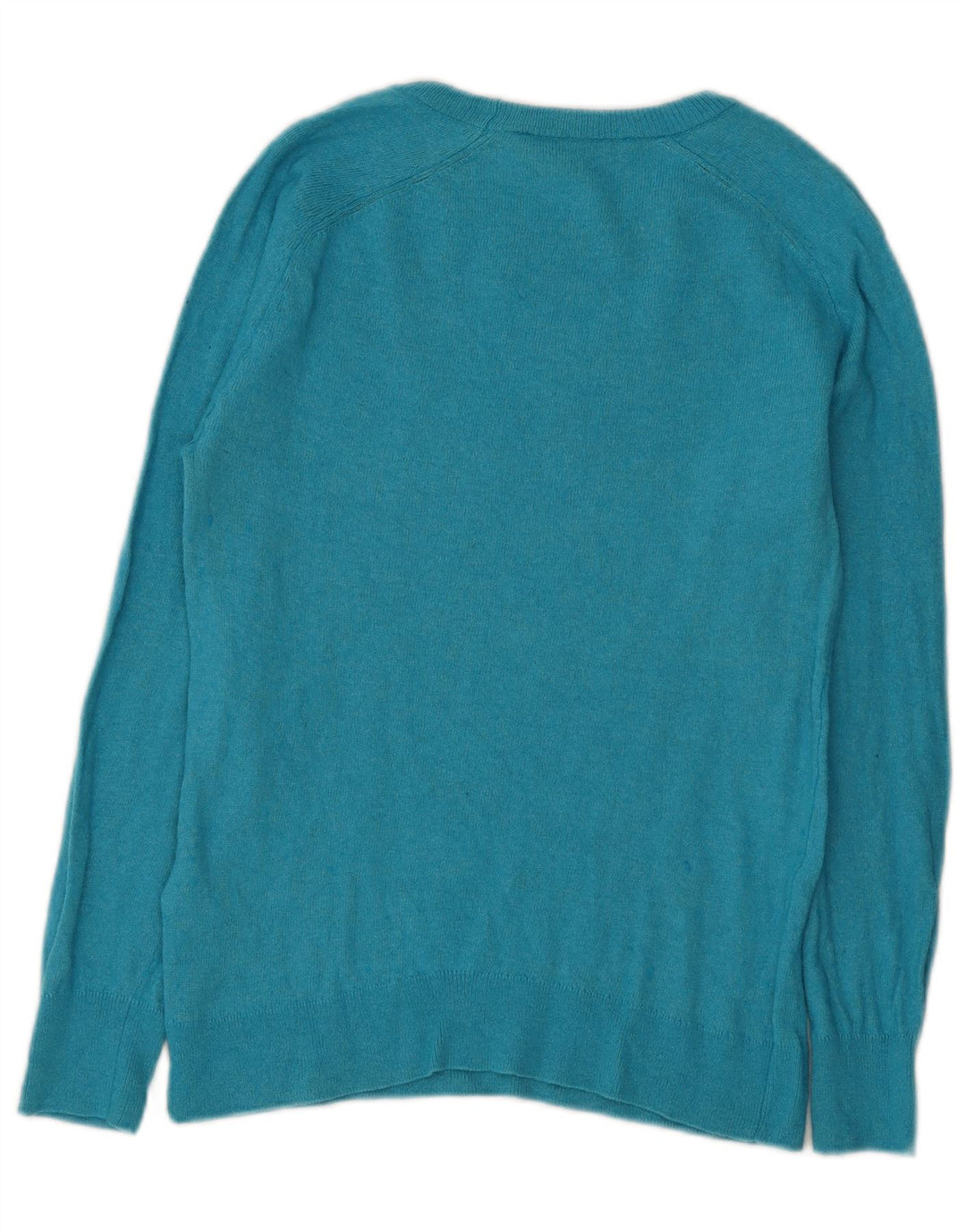 Zara - Jersey de cuello redondo para mujer, talla 42, talla mediana, color turquesa, poliamida