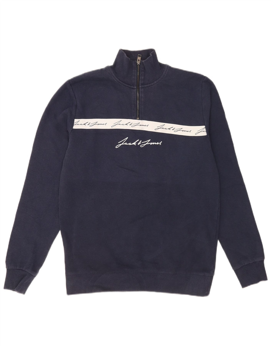 Jack & Jones Hombre Sudadera Gráfica Jumper Medium Azul Marino Colorblock