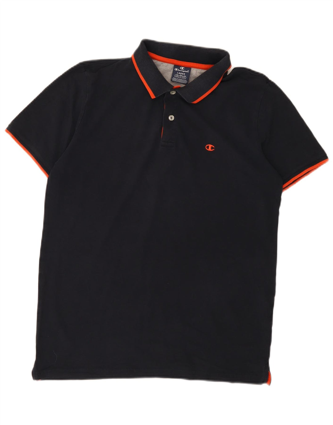 CHAMPION Polo para hombre grande de algodón azul marino