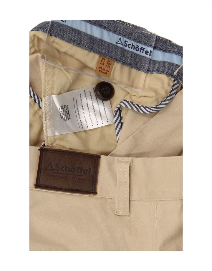 Schoffel Pantalón chino slim para hombre W34 L33 Algodón beige