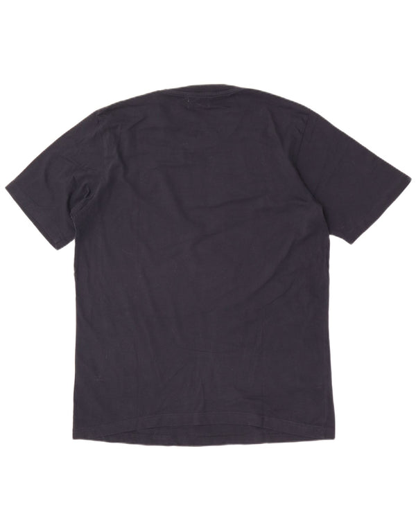 Kappa Hombre Camiseta Top Grande Azul Marino Algodón