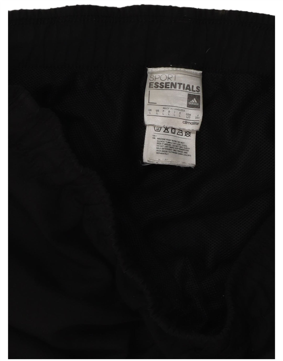 Adidas - Pantalones cortos deportivos para hombre, talla grande, poliéster negro