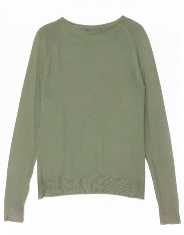 Zara - Jersey con cuello barco para mujer, talla 40, color verde medio
