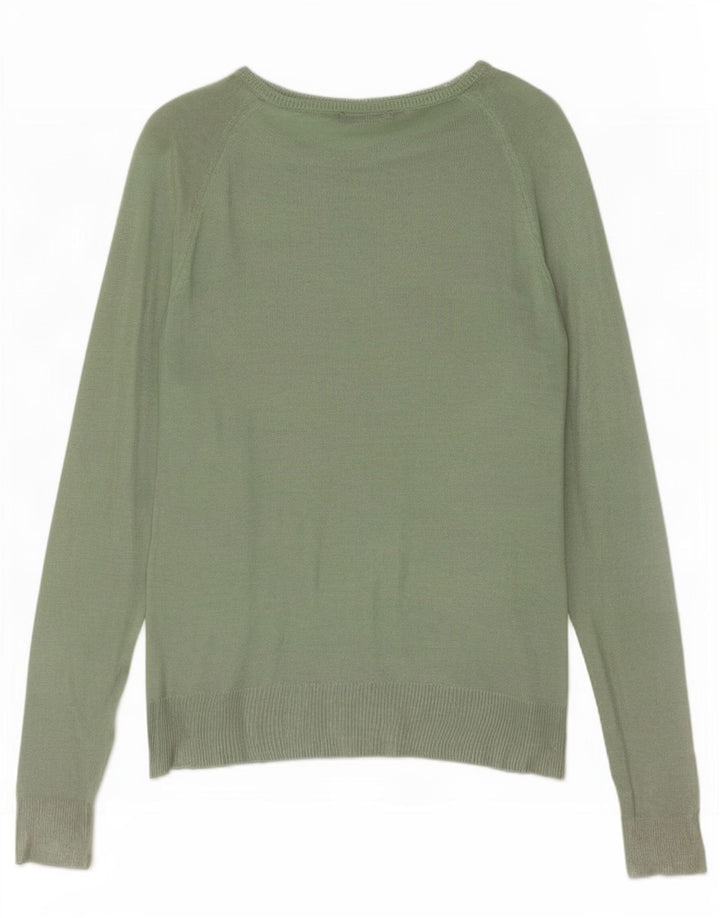 Zara - Jersey con cuello barco para mujer, talla 40, color verde medio