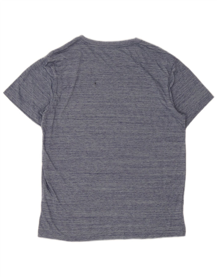 Hurley - Camiseta gráfica para hombre, talla pequeña, poliéster moteado en azul marino