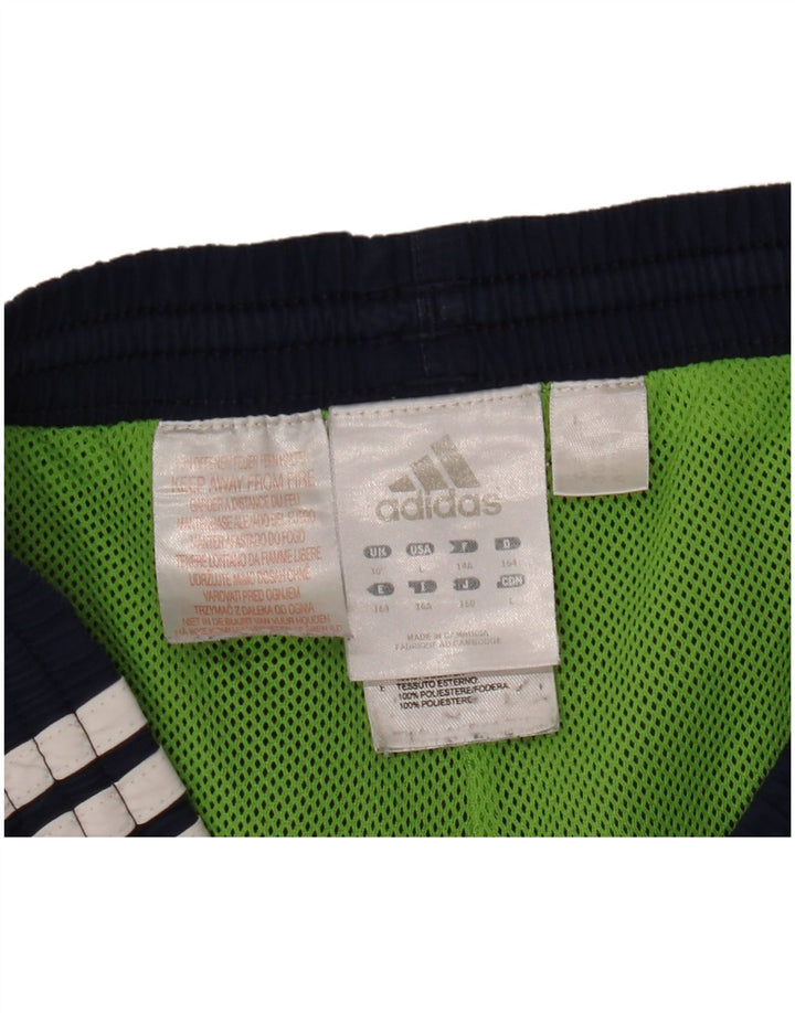 Adidas - Pantalones cortos deportivos Predator para hombre, color azul marino medio, poliéster con bloques de color