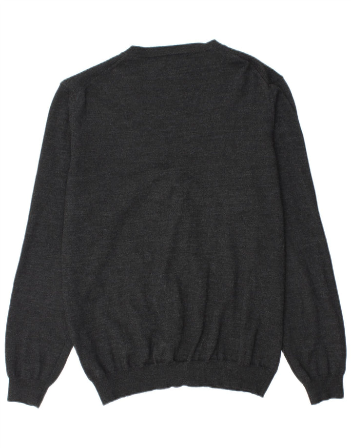 Marks & Spencer Suéter tipo cárdigan para hombre, tamaño grande, acrílico negro