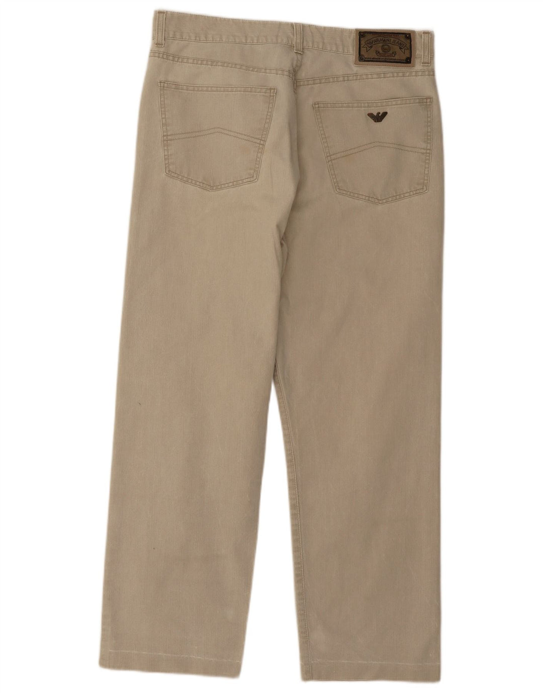 Armani Jeans Rectos Hombre W36 L28 Algodón Beige