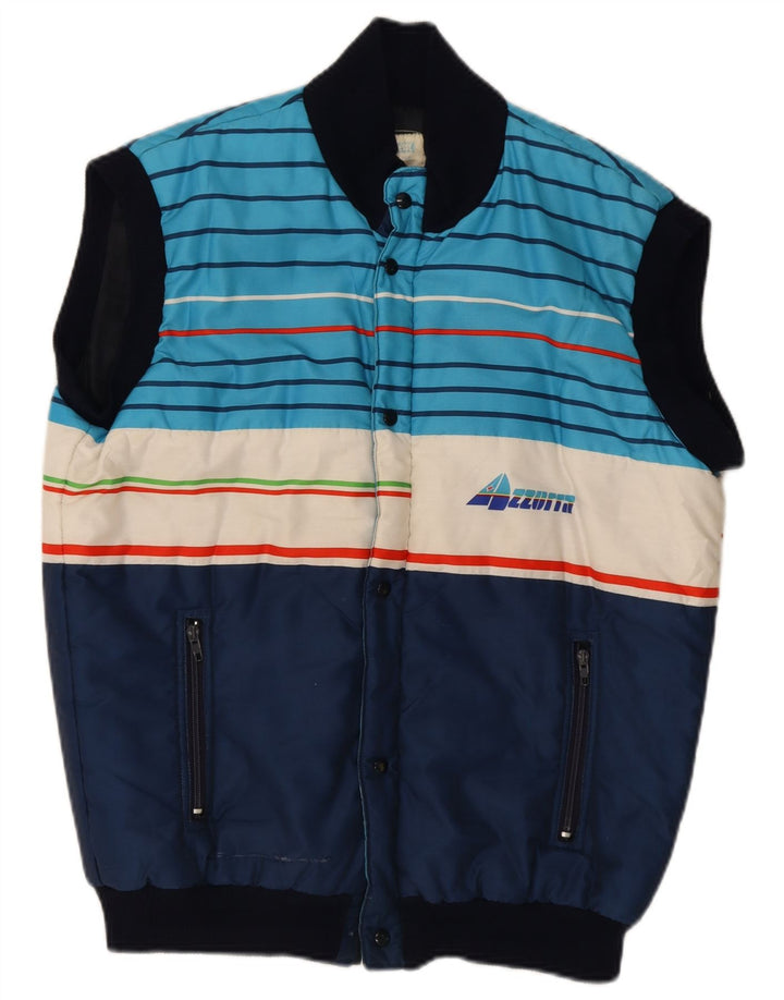 Azzurra Chaleco acolchado para hombre UK 40 Large Poliéster color azul marino