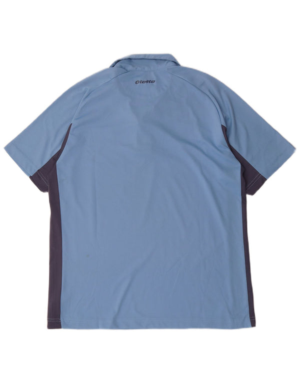 Lotto Polo Hombre Con Cremallera Y Cuello XL Poliéster Color Block Azul