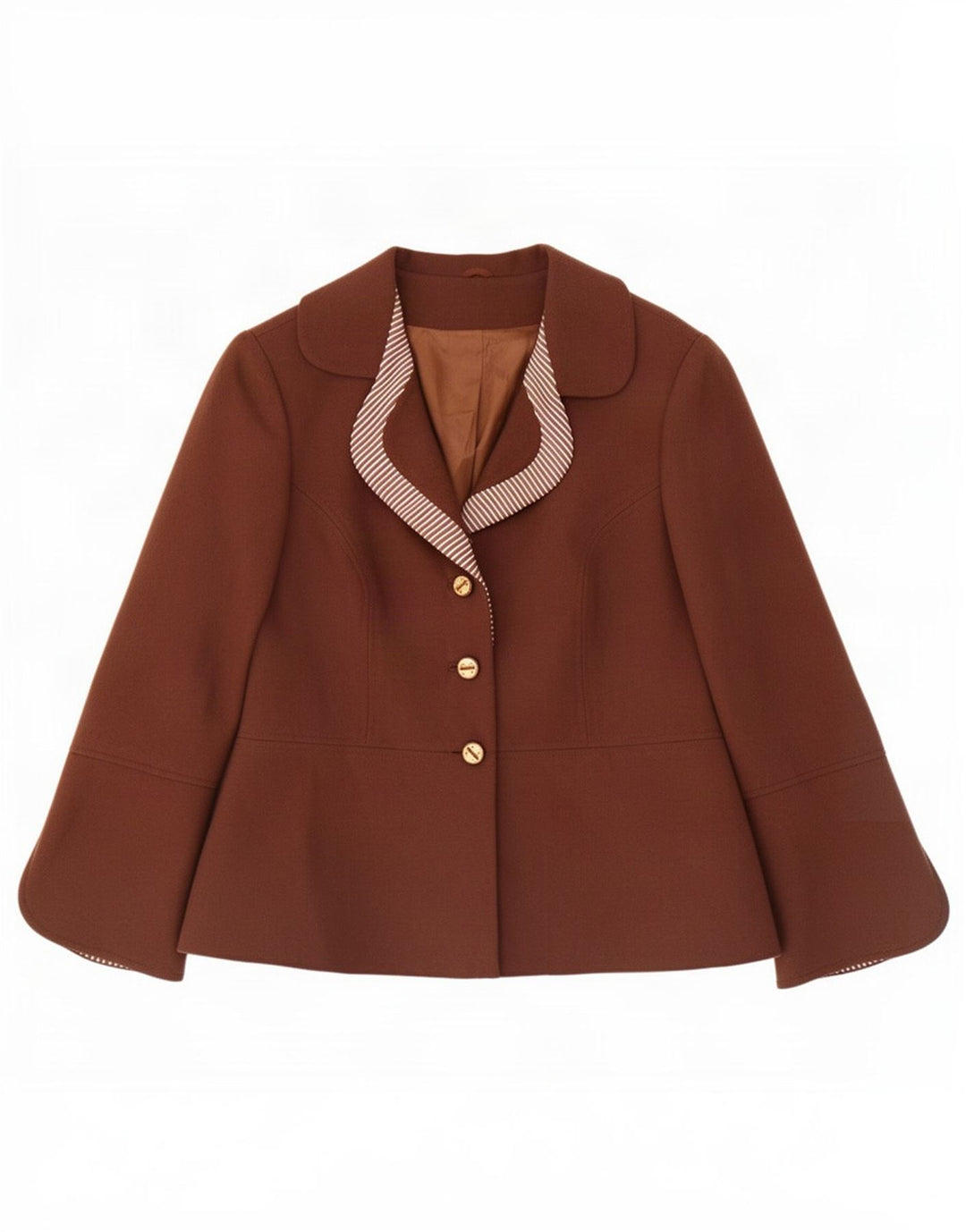 Vintage mujer 3 botones Blazer chaqueta IT 50 XL marrón
