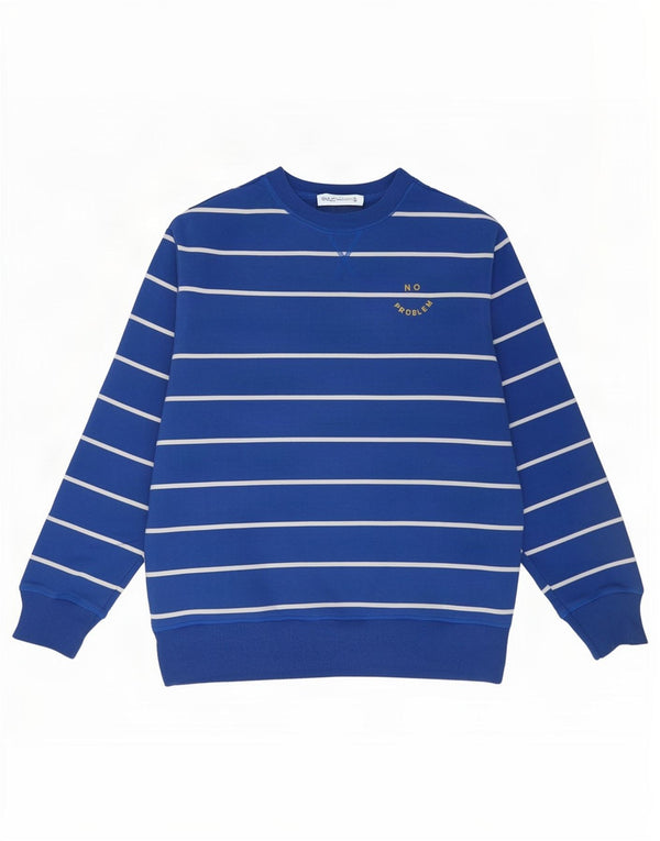 Marks & Spencer Sudadera para mujer Jumper UK 46 Grande Algodón a rayas azules