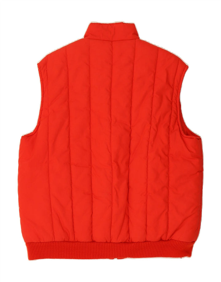 LIFE LINE Mens Padded Gilet IT 51 Large Red Cotton Vintage Life Line and Second-Hand Life Line from Messina Hembry 