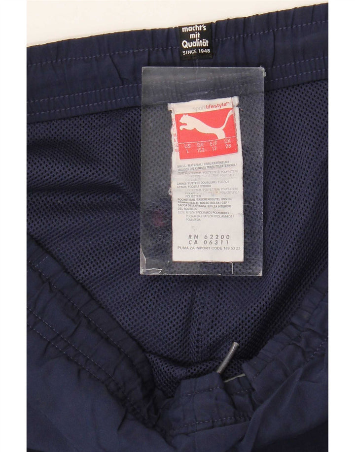 Puma Pantalones cortos deportivos gráficos para niño 13-14 años Azul marino Poliéster