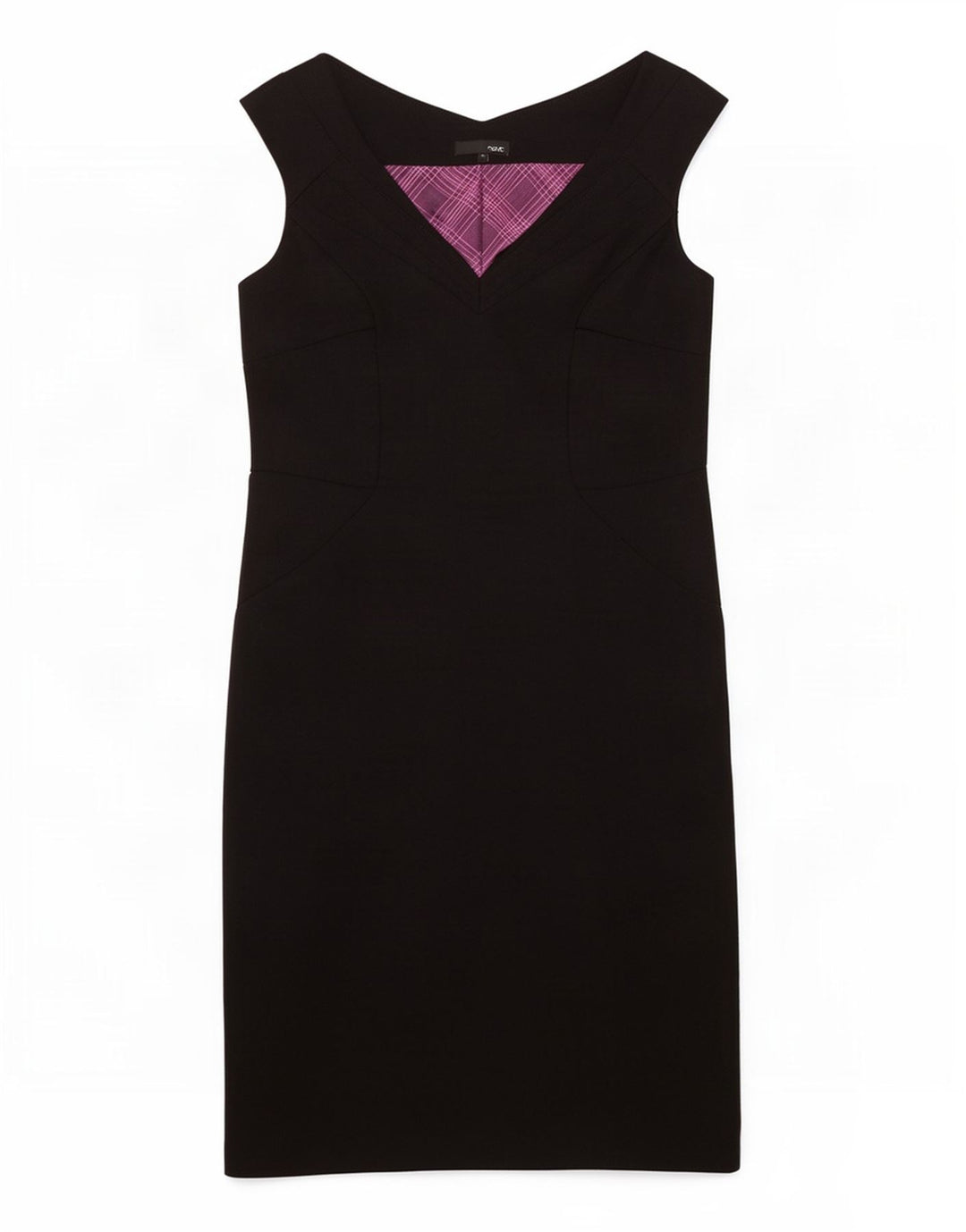 Next Vestido tubo sin mangas para mujer UK 40 Small Poliéster negro