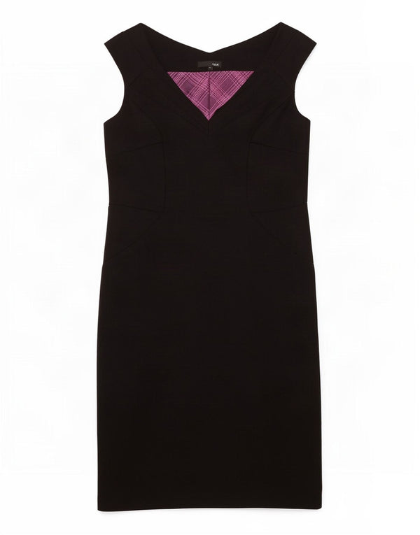 Next Vestido tubo sin mangas para mujer UK 40 Small Poliéster negro