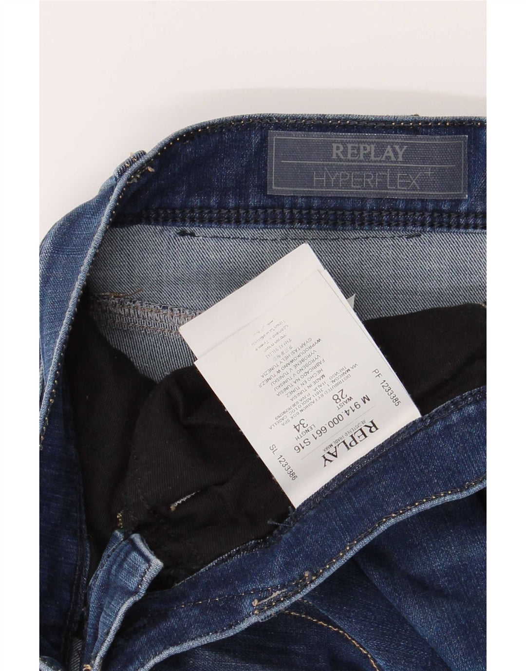 Replay Vaqueros ajustados para hombre W28 L30 Algodón azul