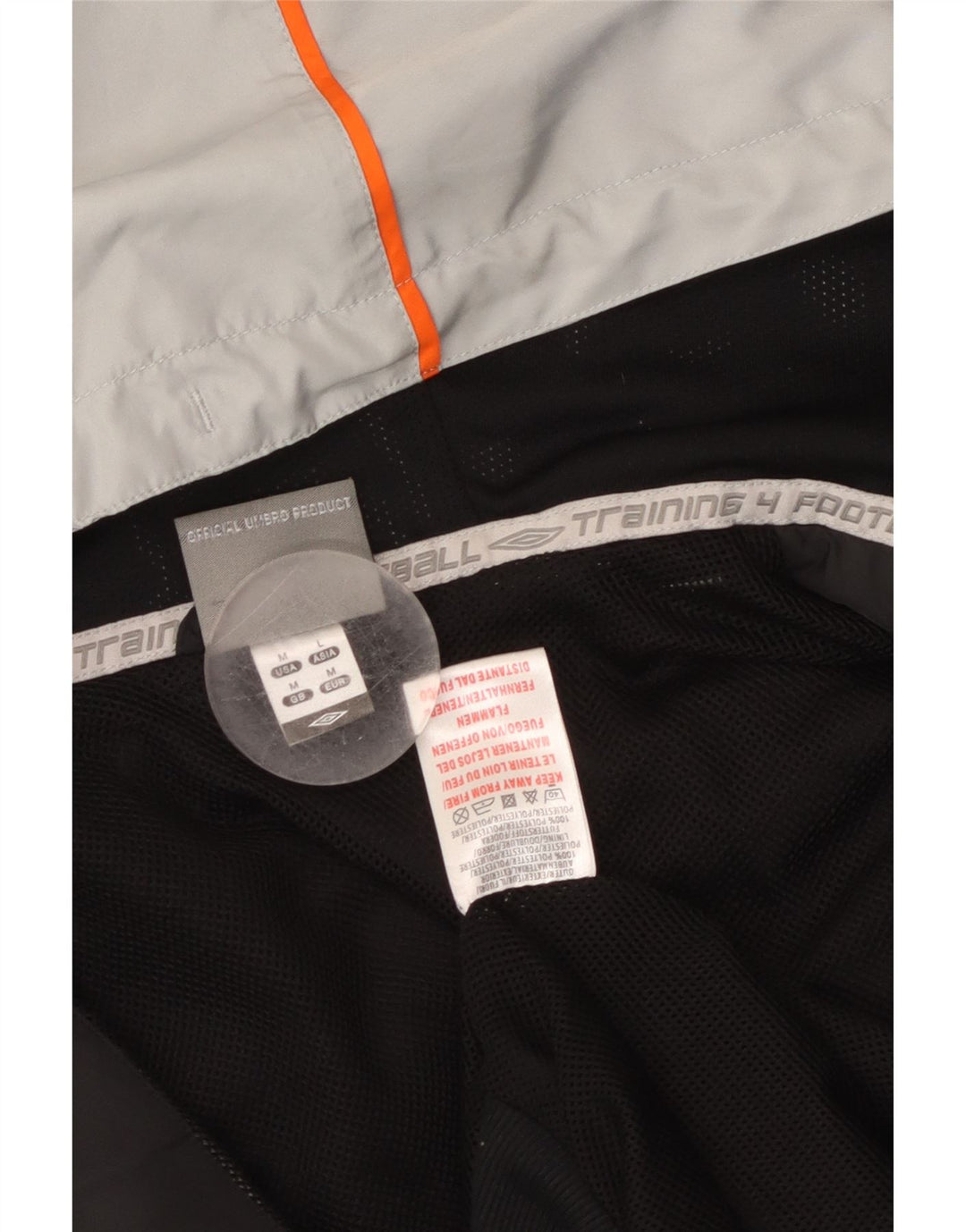 UMBRO Chaqueta superior de chándal con gráfico para mujer UK 40 Medium Black Colourblock