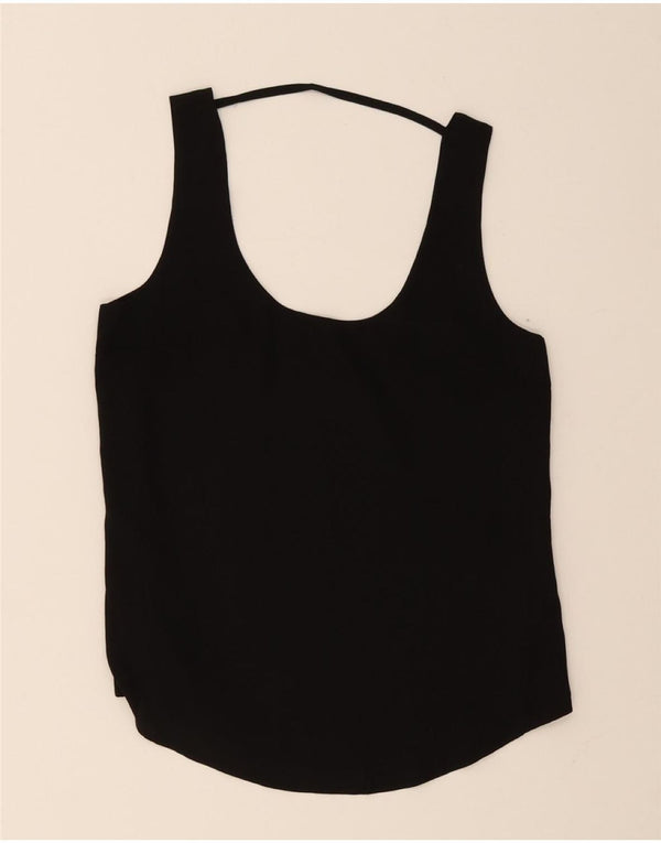 Oasis Blusa sin mangas para mujer Top UK 8 Small Poliéster negro