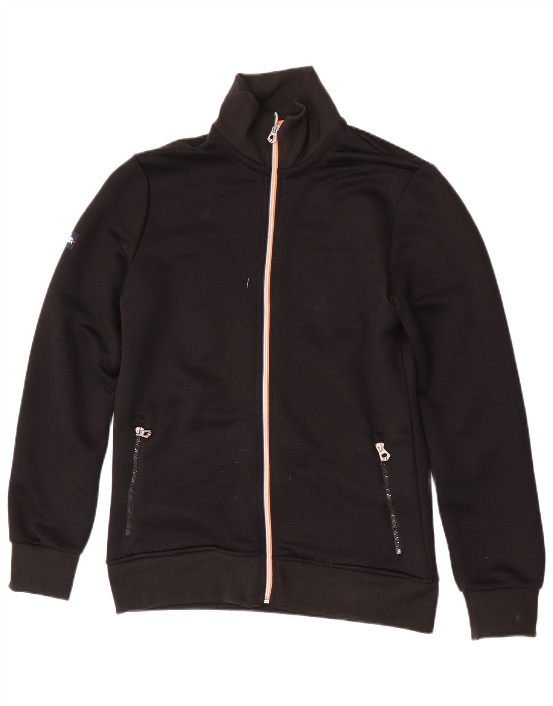 Superdry Chaqueta de chándal para hombre, poliéster negro mediano