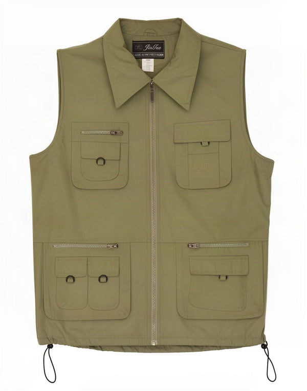 Jintao Chaleco utilitario para hombre UK 44 2XL Algodón caqui