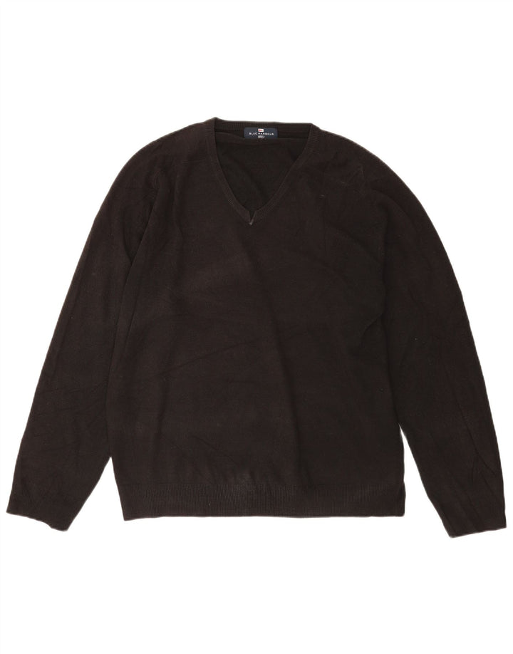 Marks & Spencer - Jersey con cuello en V para hombre, talla 41/43, color negro