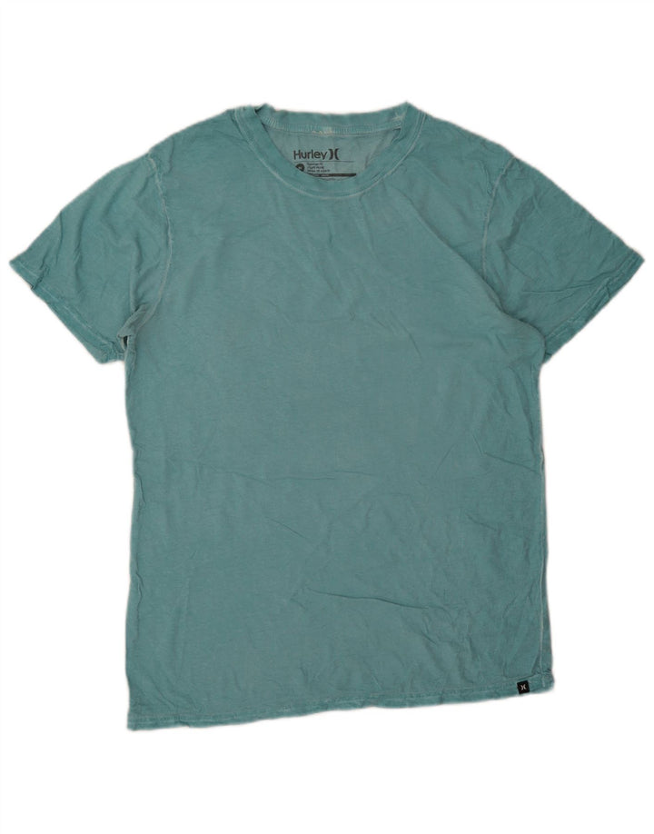 Hurley Camiseta Premium Fit para hombre Top de algodón azul medio