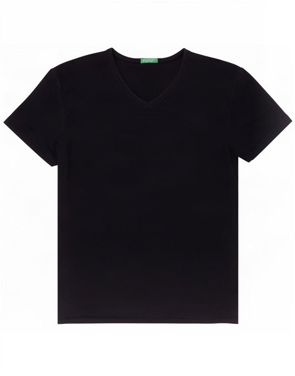 Camiseta Benetton Mujer UK 40 Medium Azul Marino