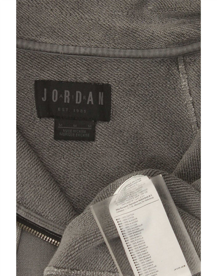 Jordan Hombre Sudadera Con Cremallera Y Cuello Jersey De Algodón Gris Medio