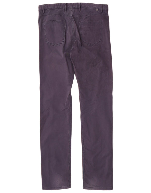 Massimo Dutti Pantalones Casuales Slim para Hombre EU 42 Large W32 L34 Azul Marino