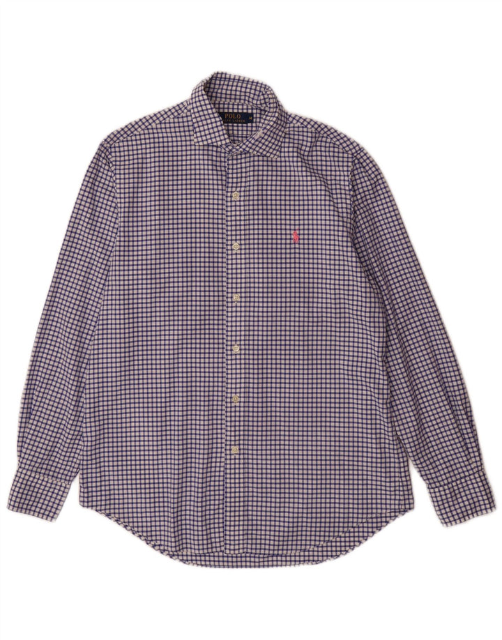 Camisa Polo Ralph Lauren Hombre Algodón Vichy Azul Medio
