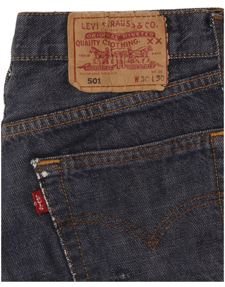 LEVI'S Womens 501 Denim Shorts W30 Medium Navy Blue