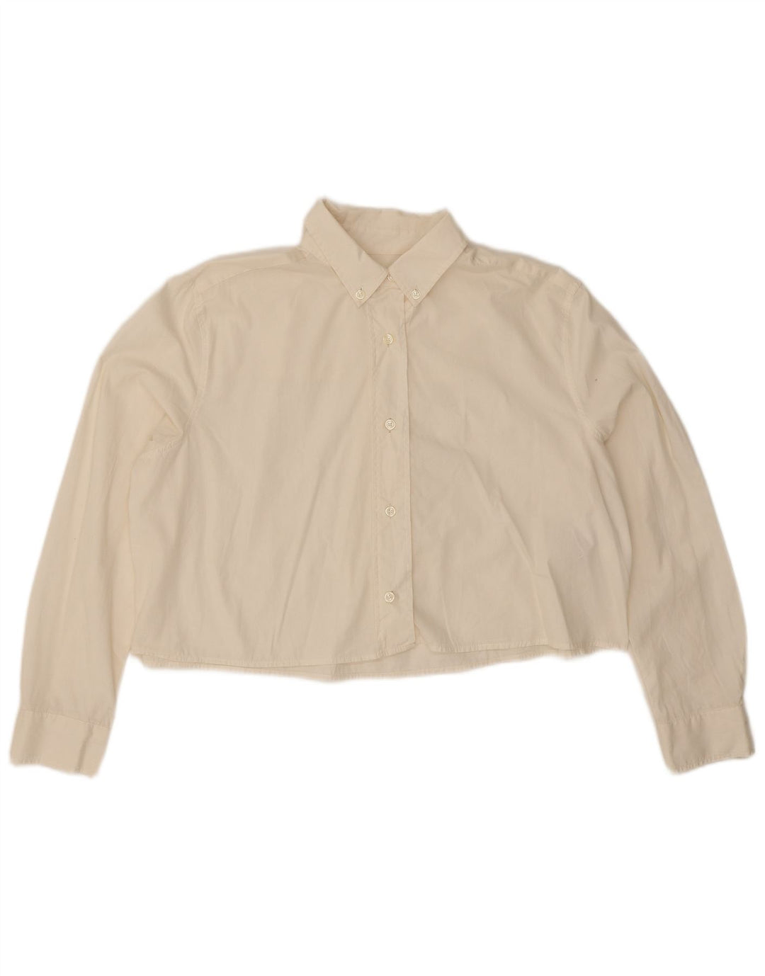Benetton Camisa Corta Extragrande Mujer ES 44 Algodón Beige Medio
