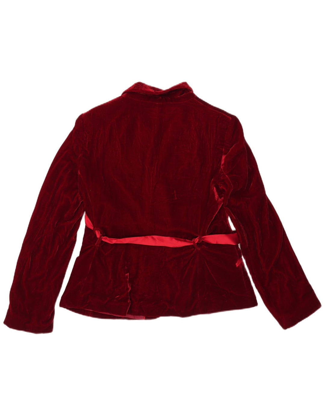 Massimo Dutti Blazer Mujer Terciopelo 1 Botón EU 44 XL Viscosa Roja