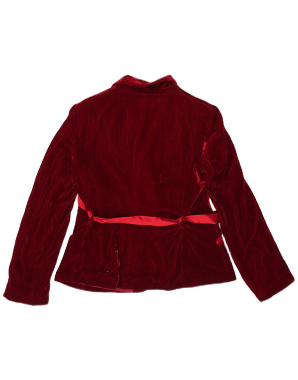 Massimo Dutti Blazer Mujer Terciopelo 1 Botón EU 44 XL Viscosa Roja
