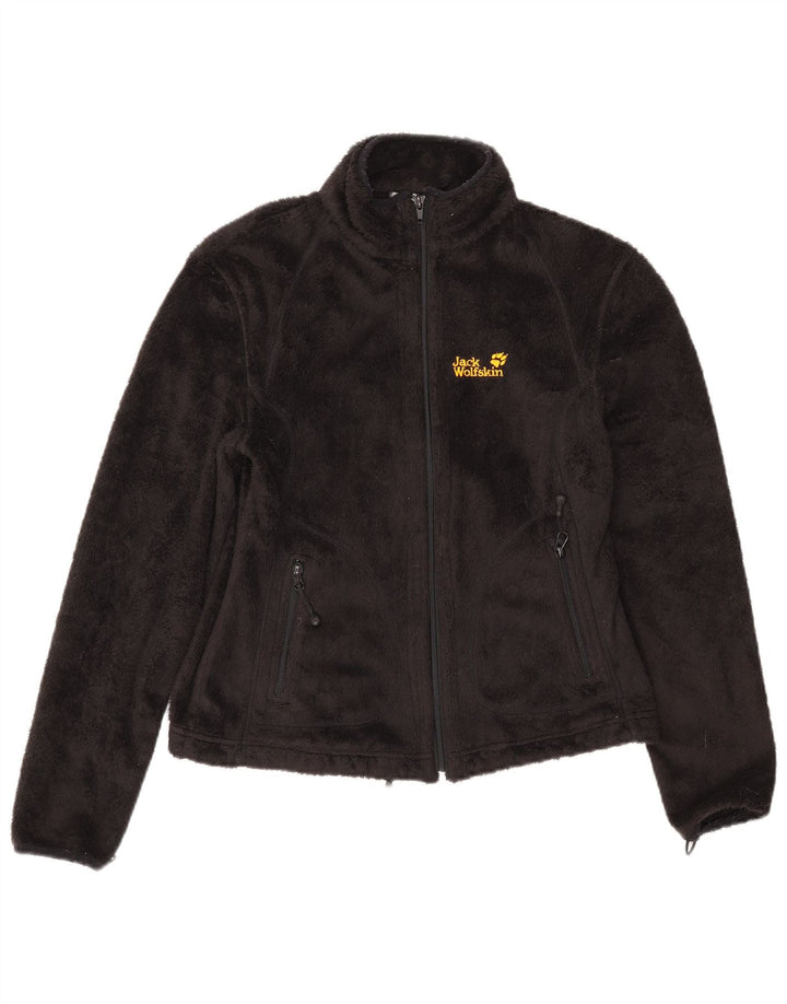 Jack Wolfskin Chaqueta polar para mujer UK 10 Small Poliéster negro