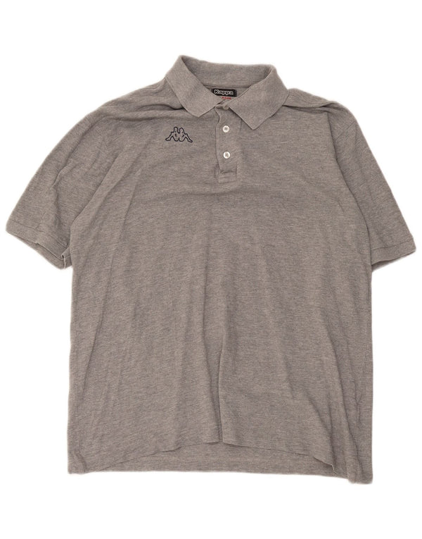 Kappa Polo Hombre XL Algodón Moteado Gris