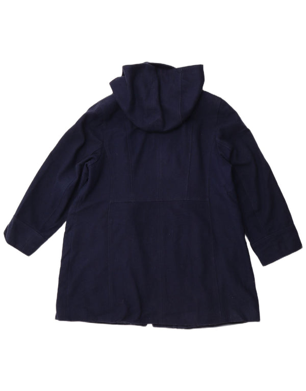 MICHAEL KORS Abrigo con capucha para mujer UK 18 XL Lana azul marino