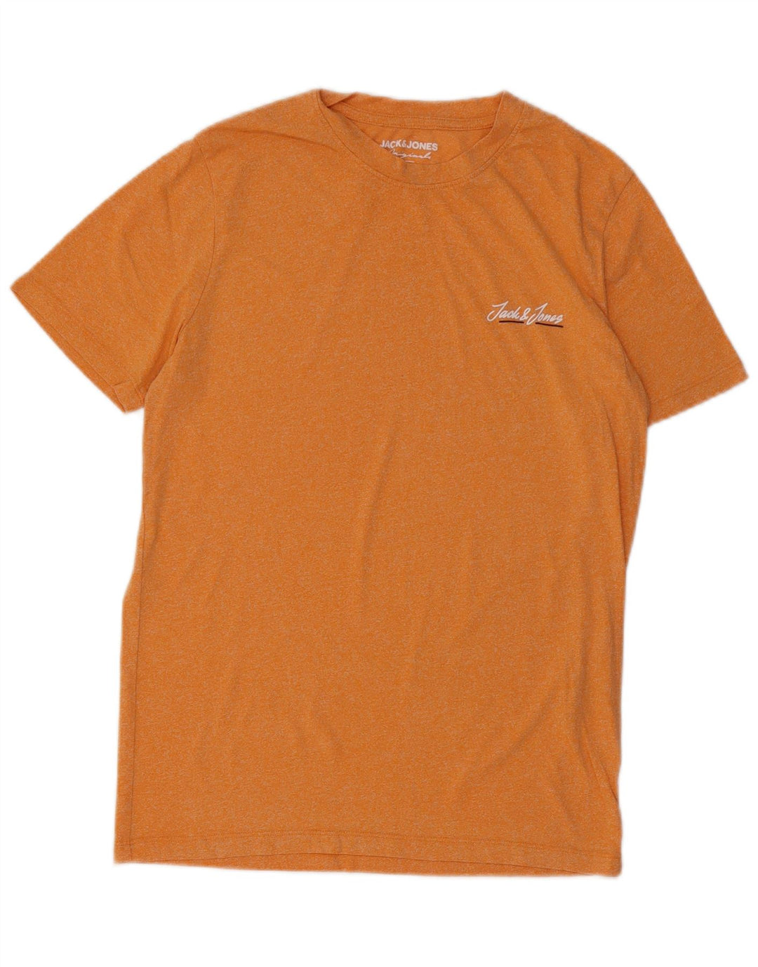 Jack & Jones Hombre Camiseta Top Small Naranja Moteado De Algodón