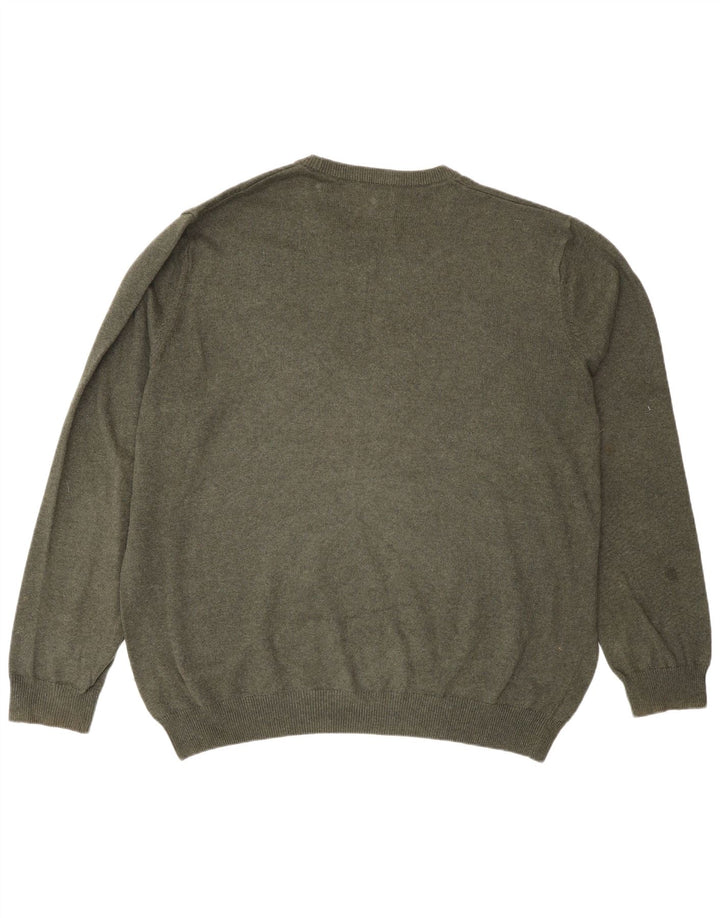 Marks & Spencer - Jersey de cuello redondo para hombre, talla 2XL, algodón verde
