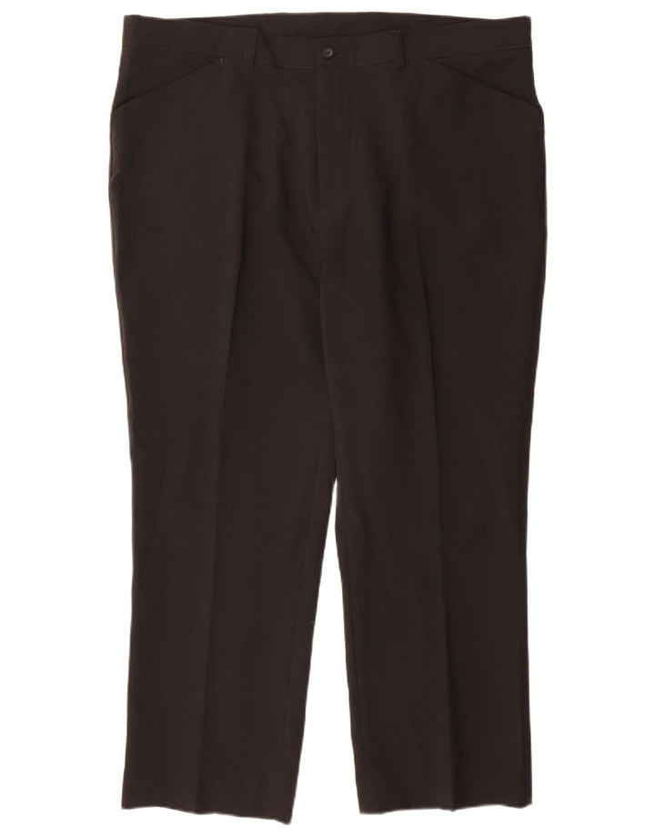 Farah Pantalones Casuales Rectos Para Hombre W42 L29 Poliéster Negro