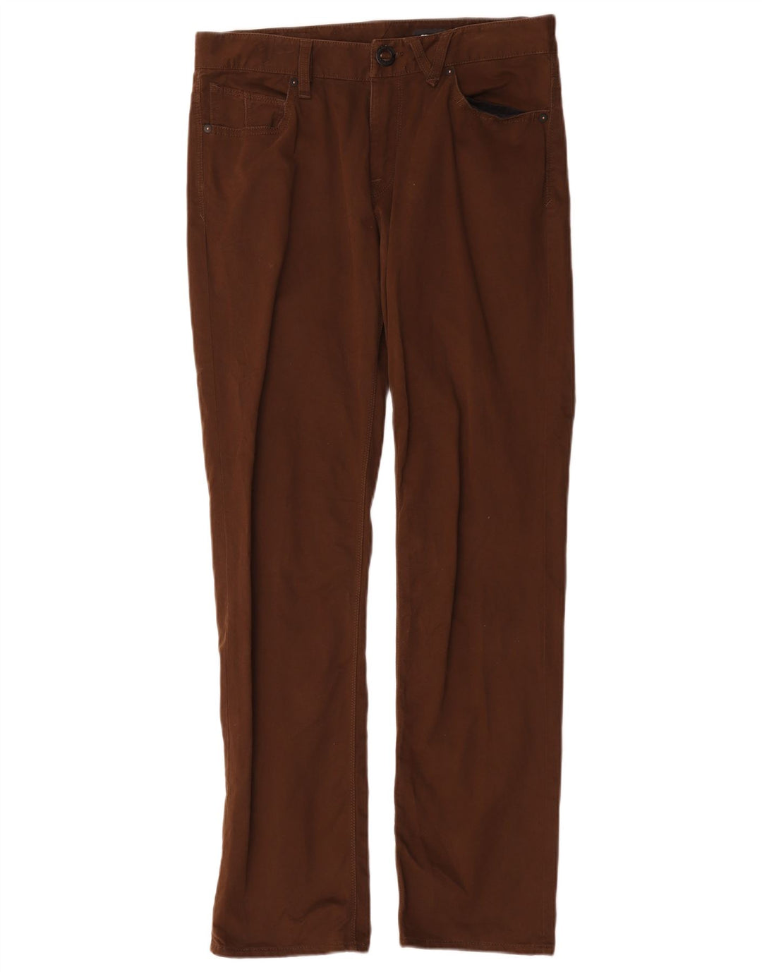 Volcom Pantalón casual recto Solver para hombre W30 L31 Algodón marrón