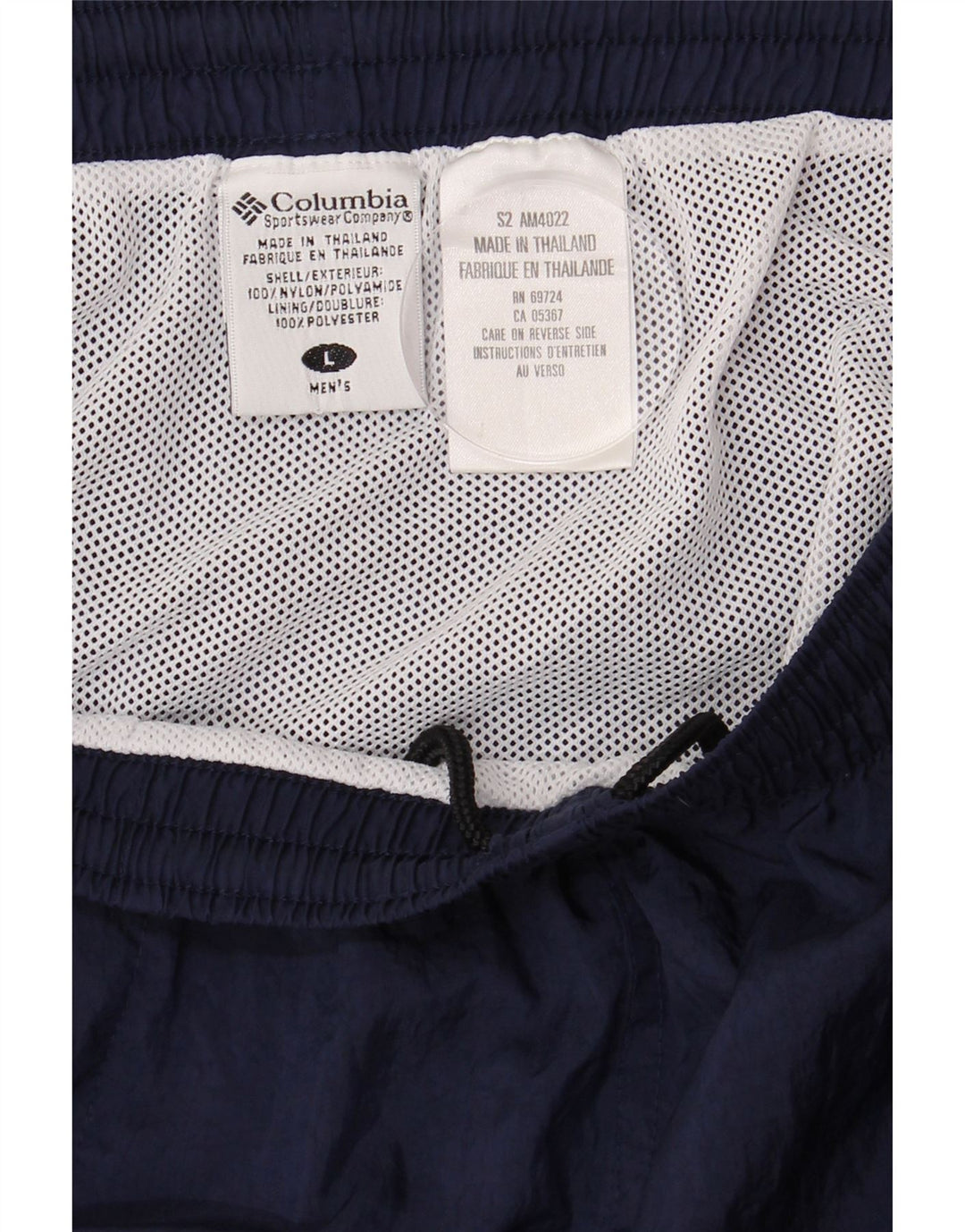 COLUMBIA Pantalones cortos deportivos para hombre, talla grande, nailon azul marino