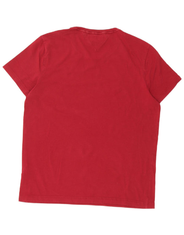 Tommy Hilfiger Camiseta Extra Slim para Hombre Top XL Algodón Rojo