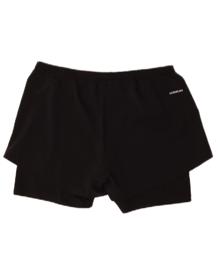Adidas Pantalones cortos deportivos para mujer UK 12/14 Mediano Negro Poliéster