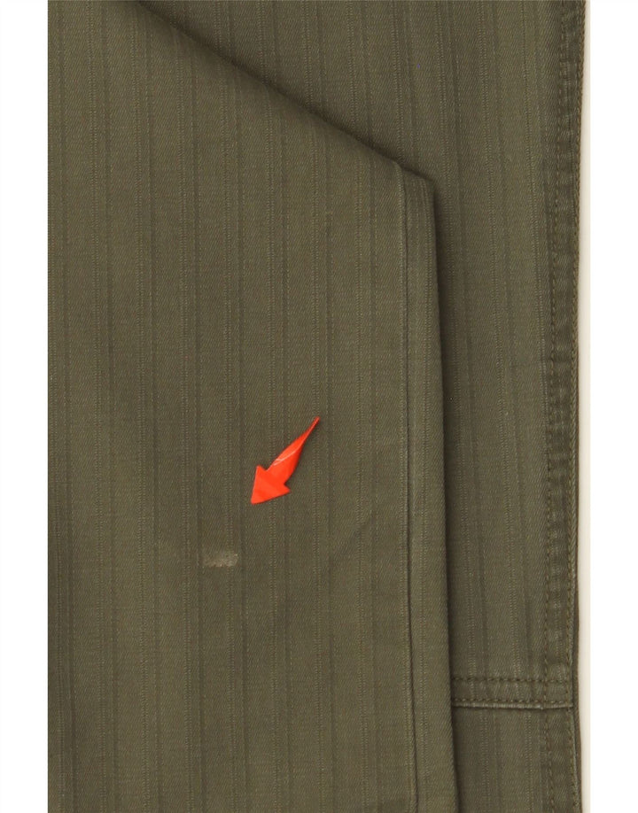 COLUMBIA Pantalones casuales rectos para mujer US 12 Large W34 L31 Caqui Rayas